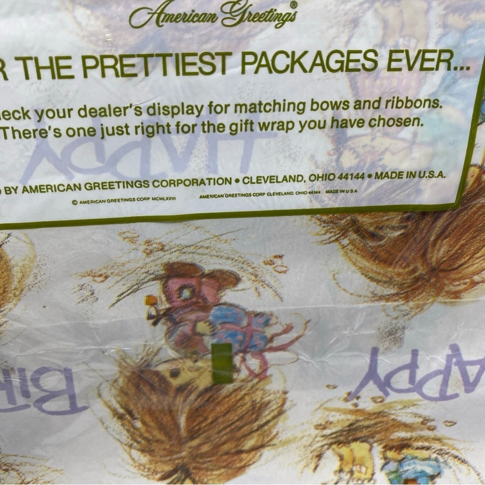 Vintage American Greetings & Hallmark Wrapping Gift Paper Sports Candy Made USA - Picture 2 of 5